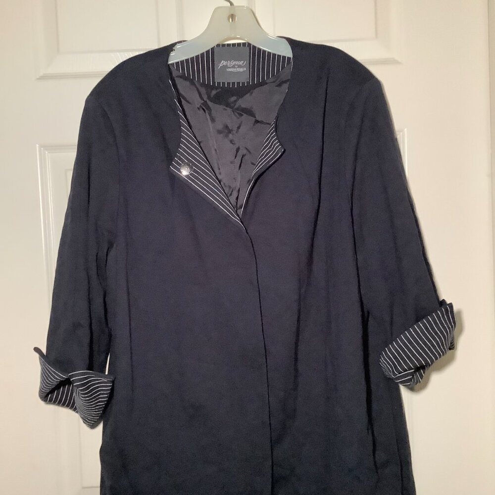 Persona by Marina Rinaldi Women's Long Sleeve Button Down Cardigan/Jacket - Picture 3 of 4